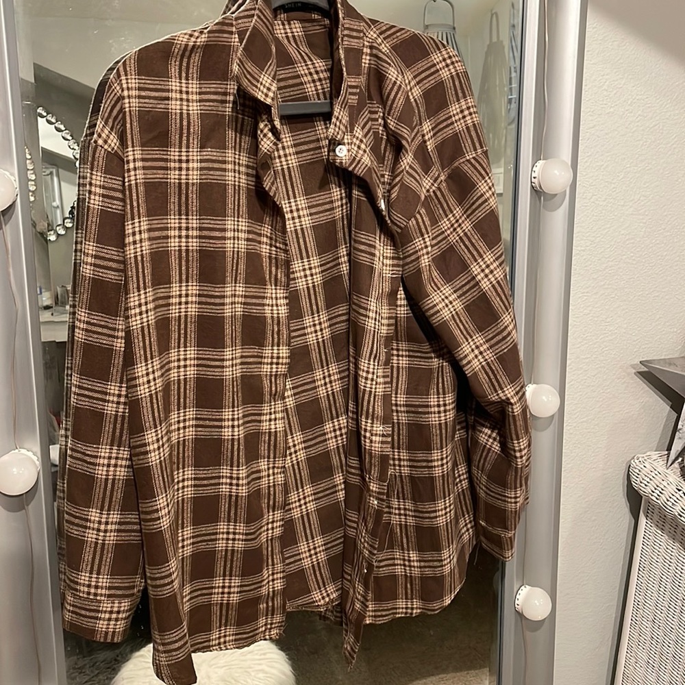 Brown flannel from shein size m